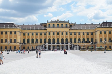 Photo of VIENNA, AUSTRIA - JUNE 19, 2018: Beautiful view of Schonbrunn Palace entrance