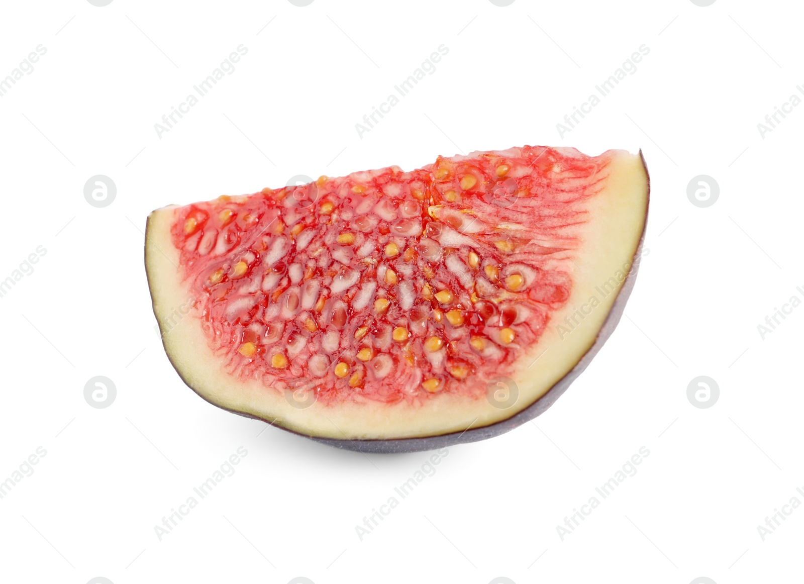 Photo of Piece of fresh fig isolated on white