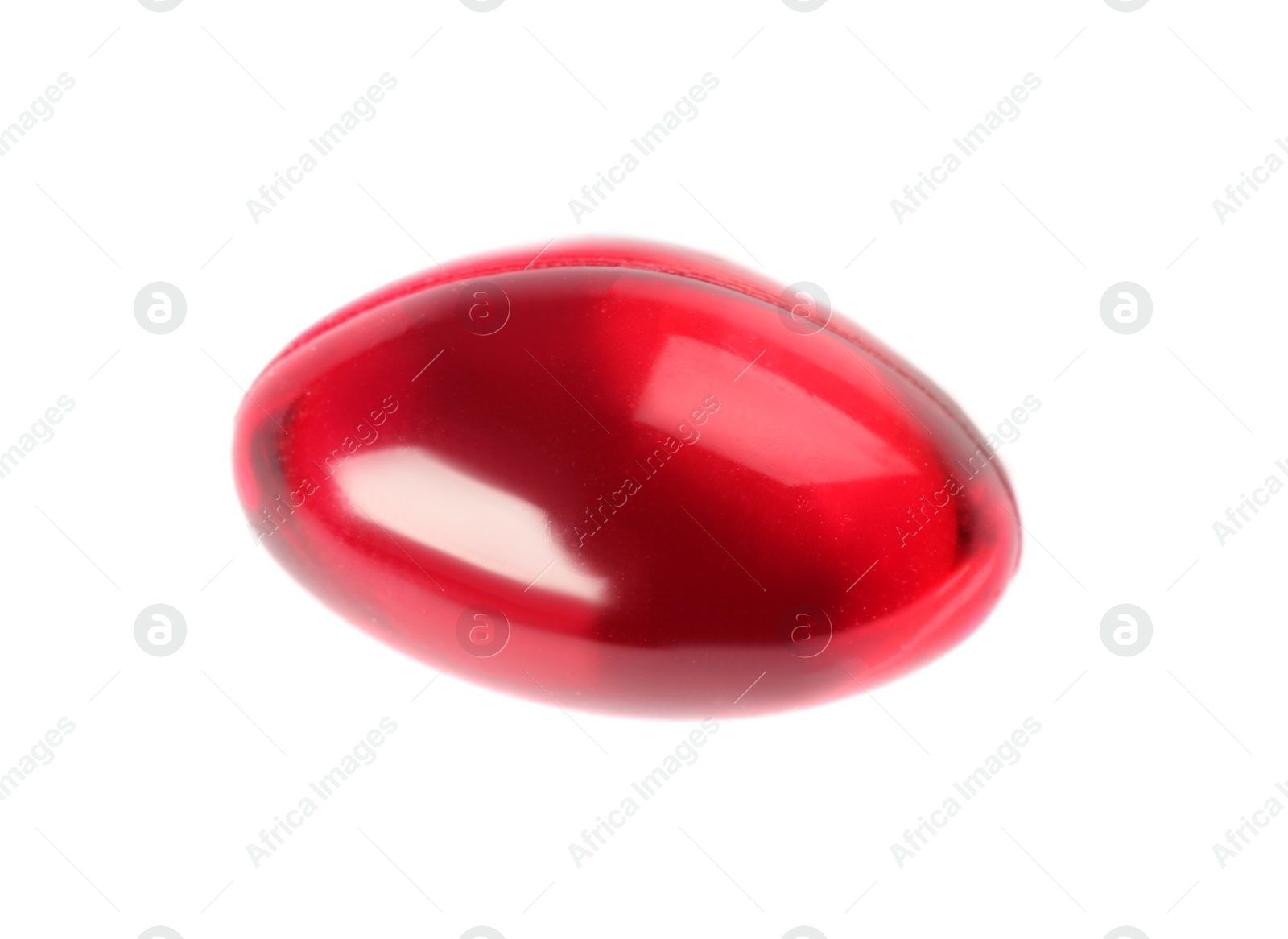 Photo of Pill on white background. Medical care and treatment
