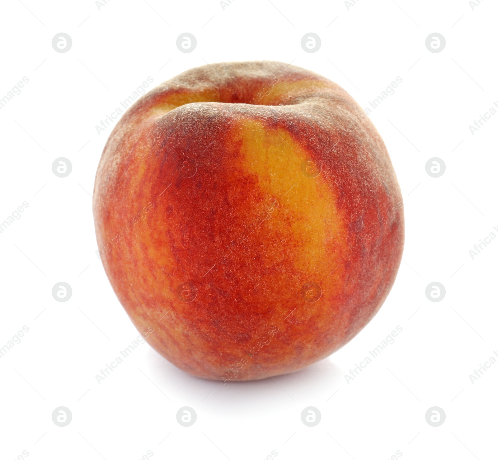 Photo of Fresh sweet peach on white background