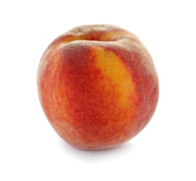 Photo of Fresh sweet peach on white background