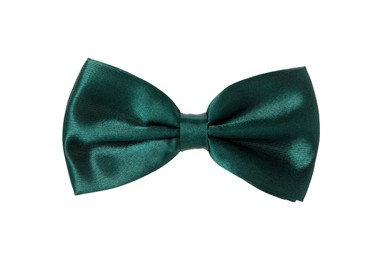 Green bow tie isolated on white. Saint Patrick's Day accessory