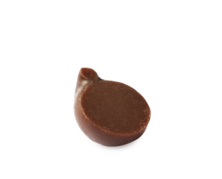 Delicious chocolate chip on white background