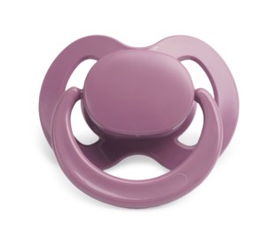 Photo of New purple baby pacifier isolated on white