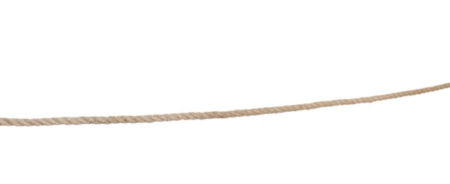 Old rope on white background. Simple design