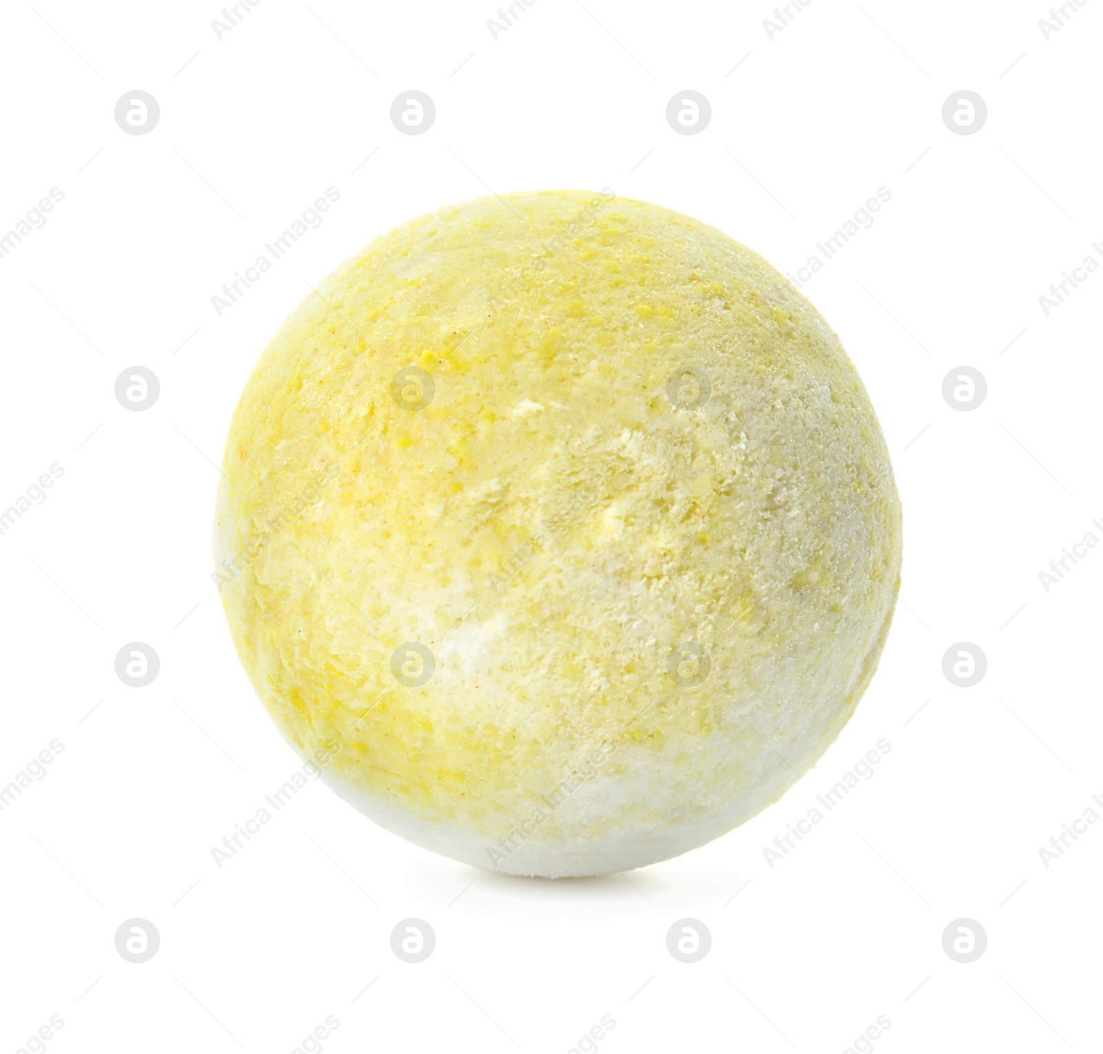 Photo of Bath bomb on white background. Spa product