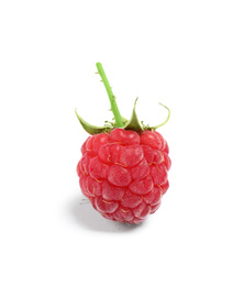 Photo of Delicious fresh ripe raspberry isolated on white