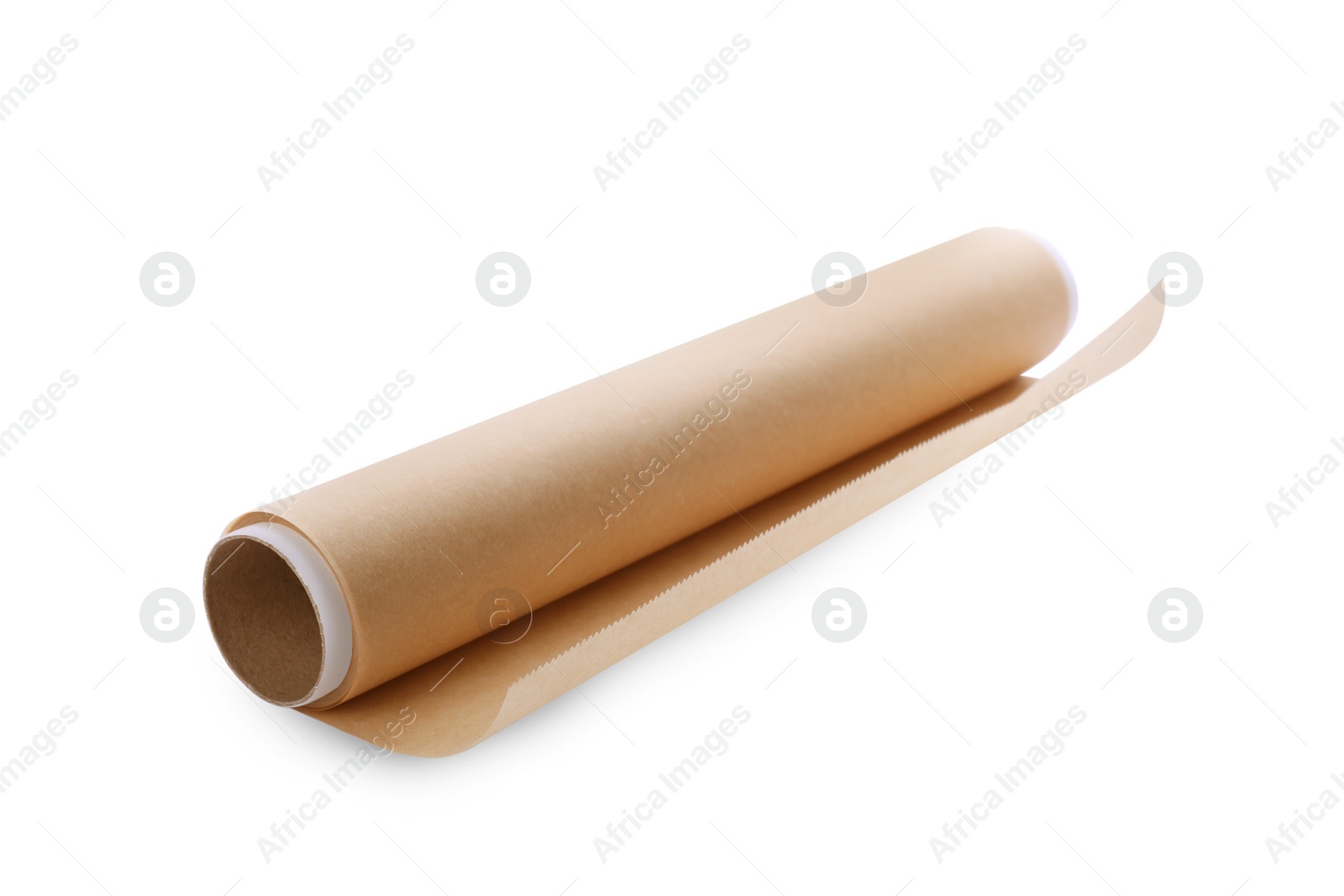 Photo of Roll of baking paper isolated on white