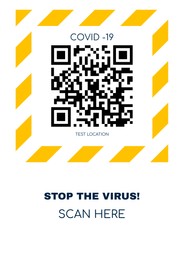 Illustration of Electronic COVID-19 vaccination certificate with QR code, illustration