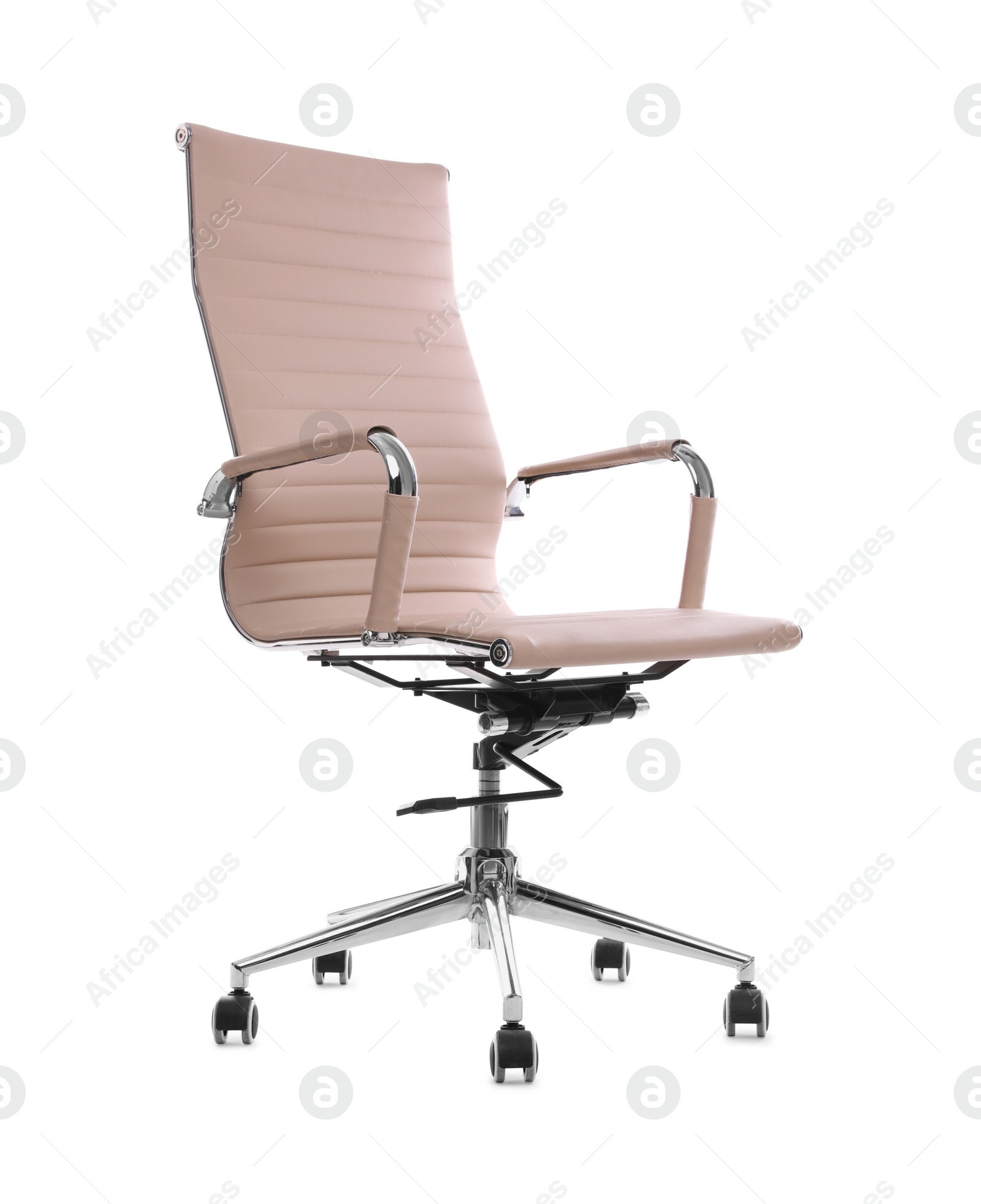 Photo of Comfortable leather office chair isolated on white