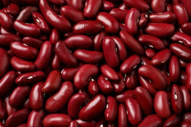 Top view of raw red kidney beans as background