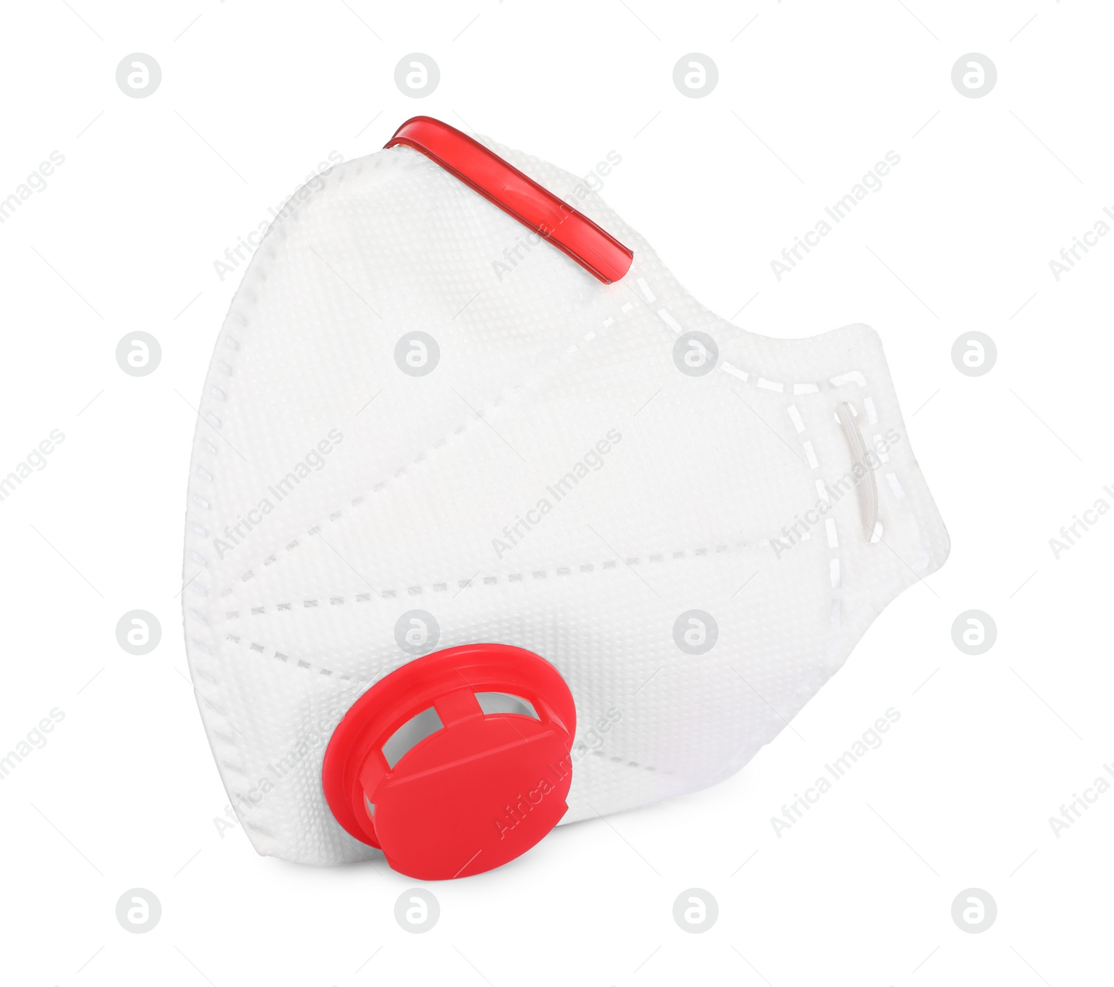 Photo of Respirator mask isolated on white. Safety equipment