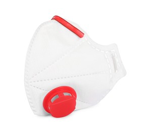 Photo of Respirator mask isolated on white. Safety equipment