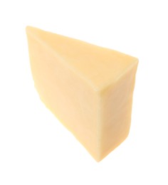 Photo of Piece of tasty cheese isolated on white