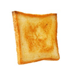 Photo of Piece of fresh toast bread isolated on white