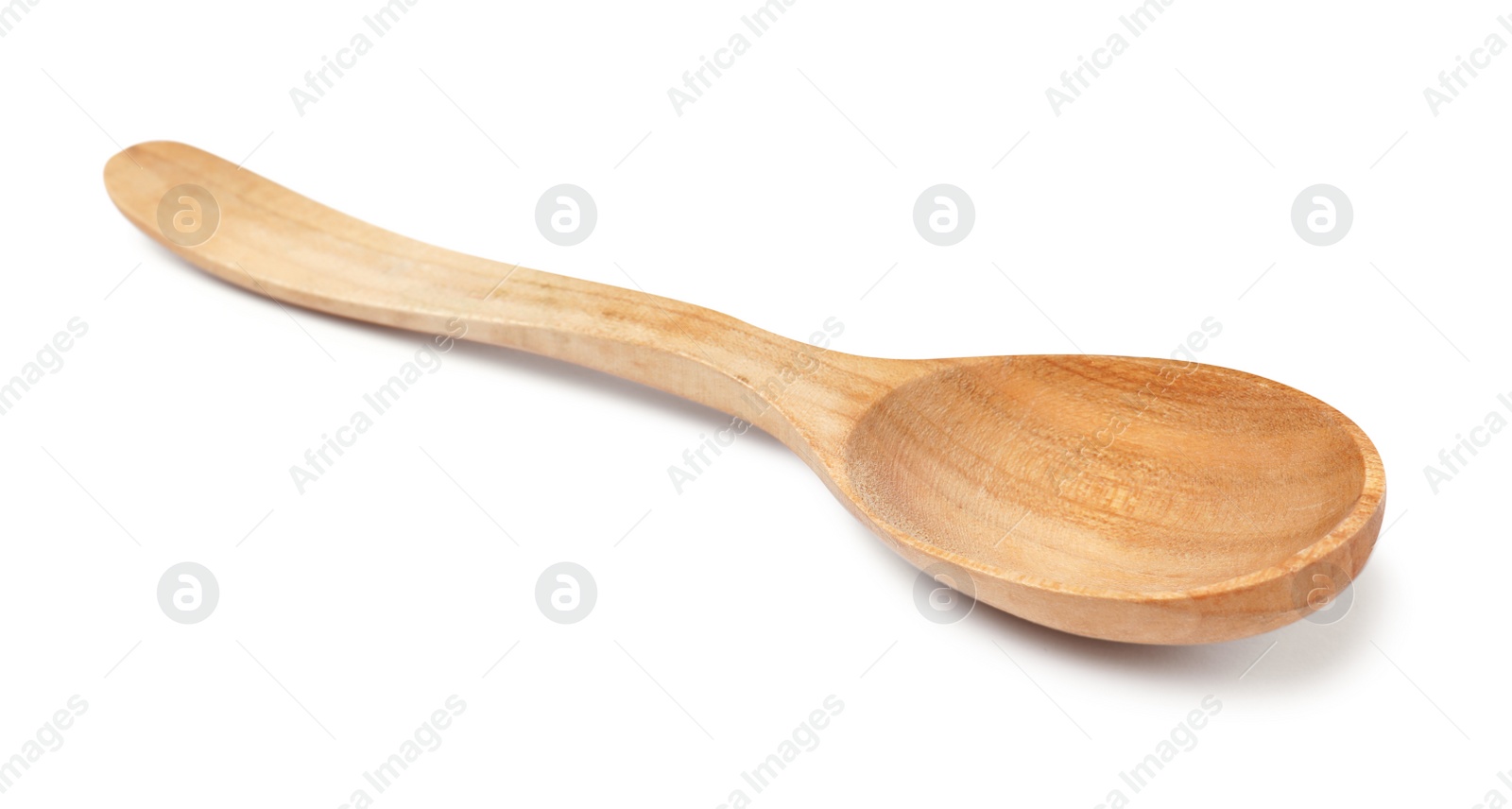 Photo of Wooden spoon isolated on white. Cooking utensil