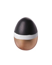 Photo of One painted Easter egg isolated on white