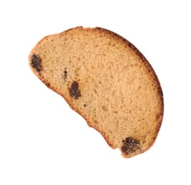 Photo of Sweet hard chuck cracker with raisins on white background