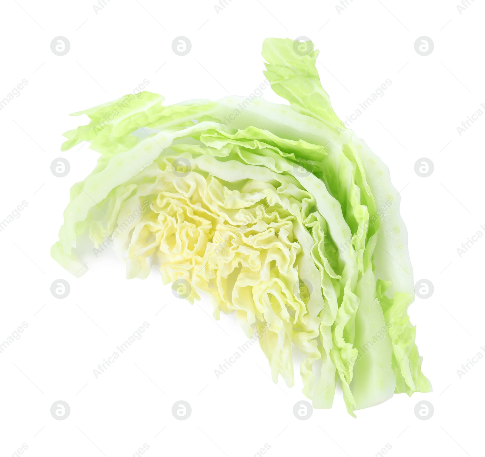 Photo of Fresh ripe Chinese cabbage isolated on white