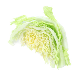 Photo of Fresh ripe Chinese cabbage isolated on white