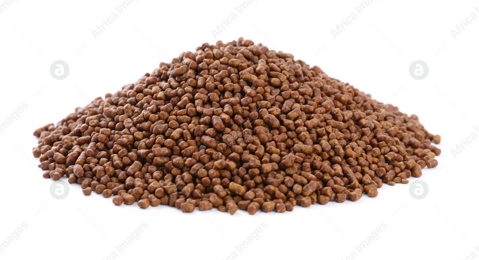 Photo of Pile of buckwheat tea granules on white background