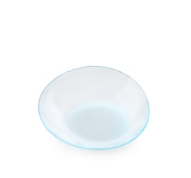 Contact lens on white background