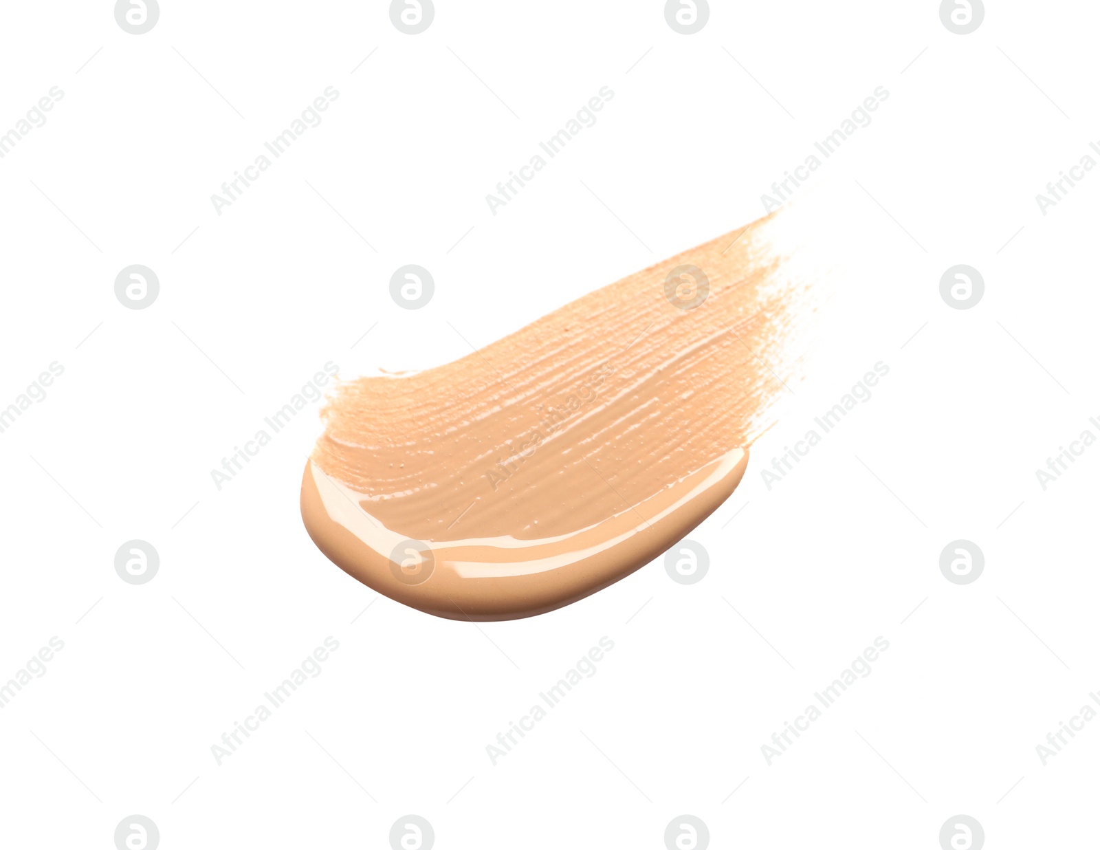 Photo of Smear of skin foundation isolated on white, top view