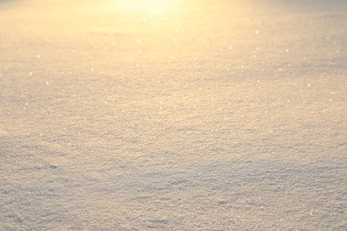 Beautiful snowdrift as background, closeup view. Winter weather