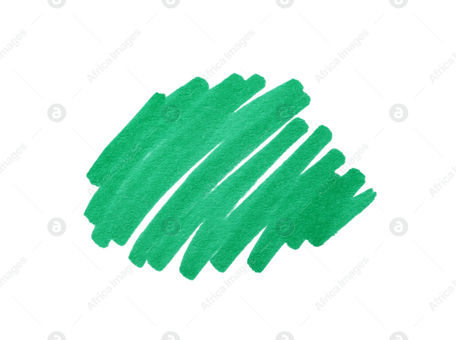 Photo of Stroke drawn with turquoise marker isolated on white, top view