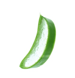 Aloe vera slice on white background