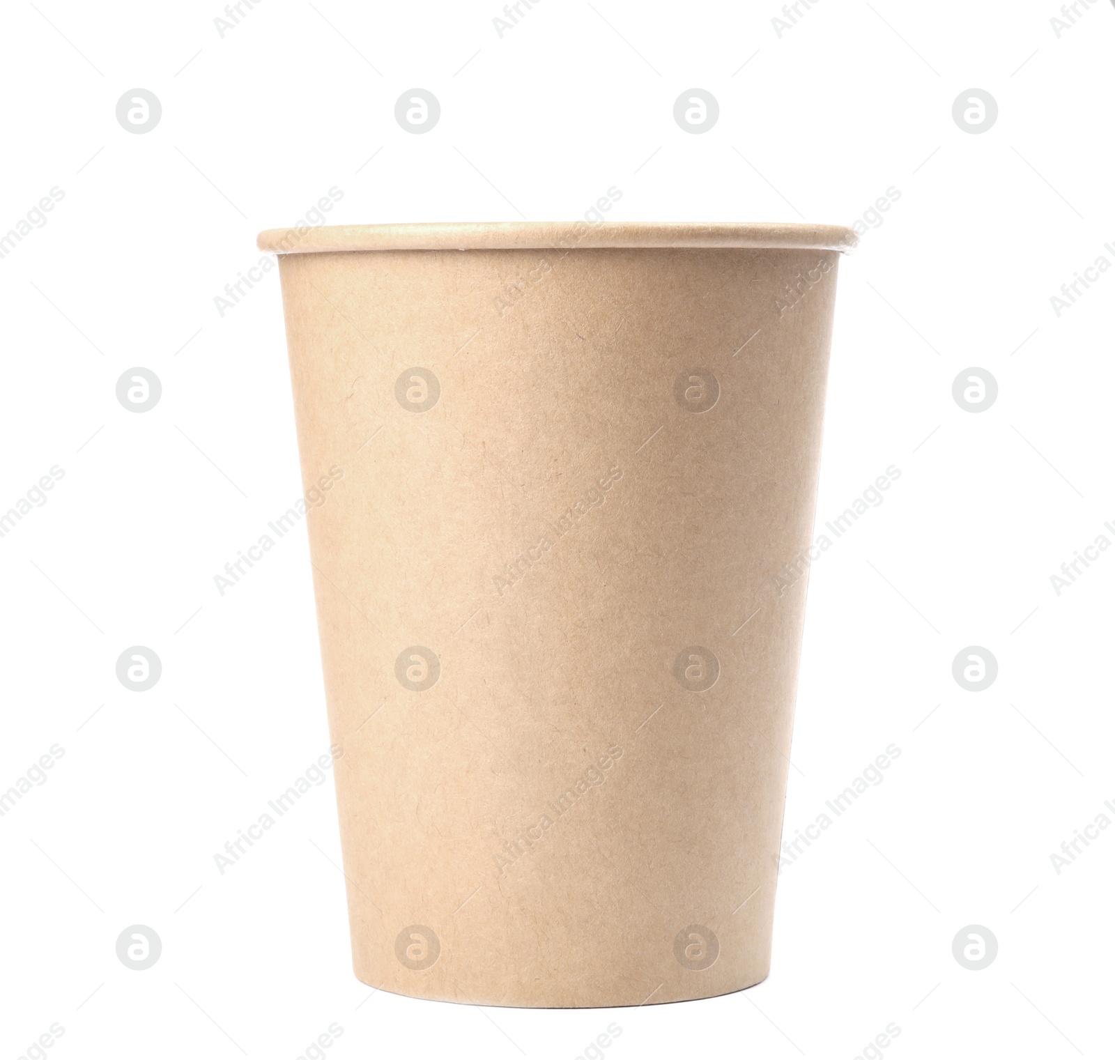 Photo of Takeaway paper coffee cup isolated on white