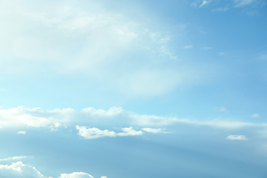 Beautiful blue sky with white clouds on sunny day