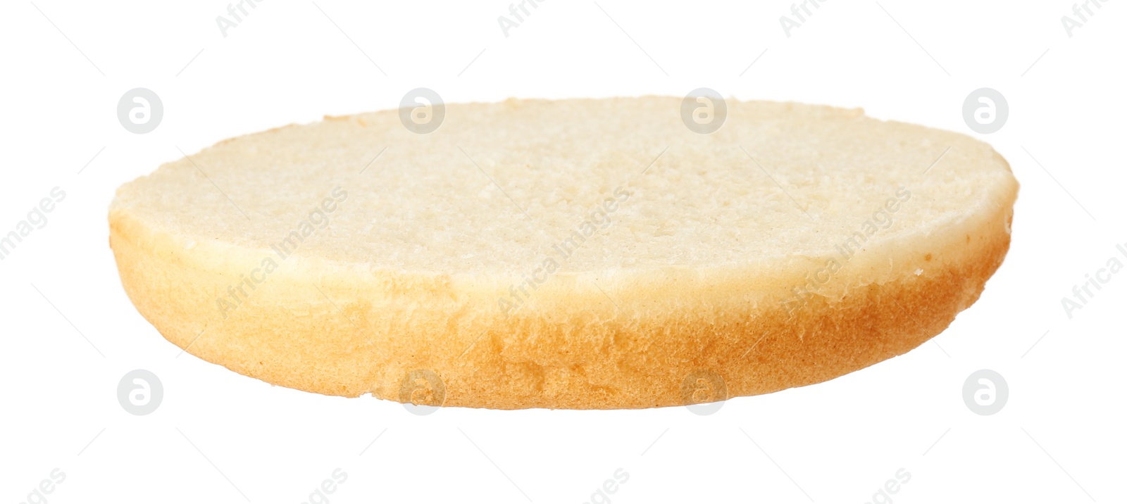 Photo of Half of fresh burger bun isolated on white