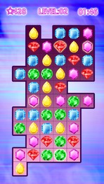 Colorful diamonds in grid, illustration. Virtual computer game 