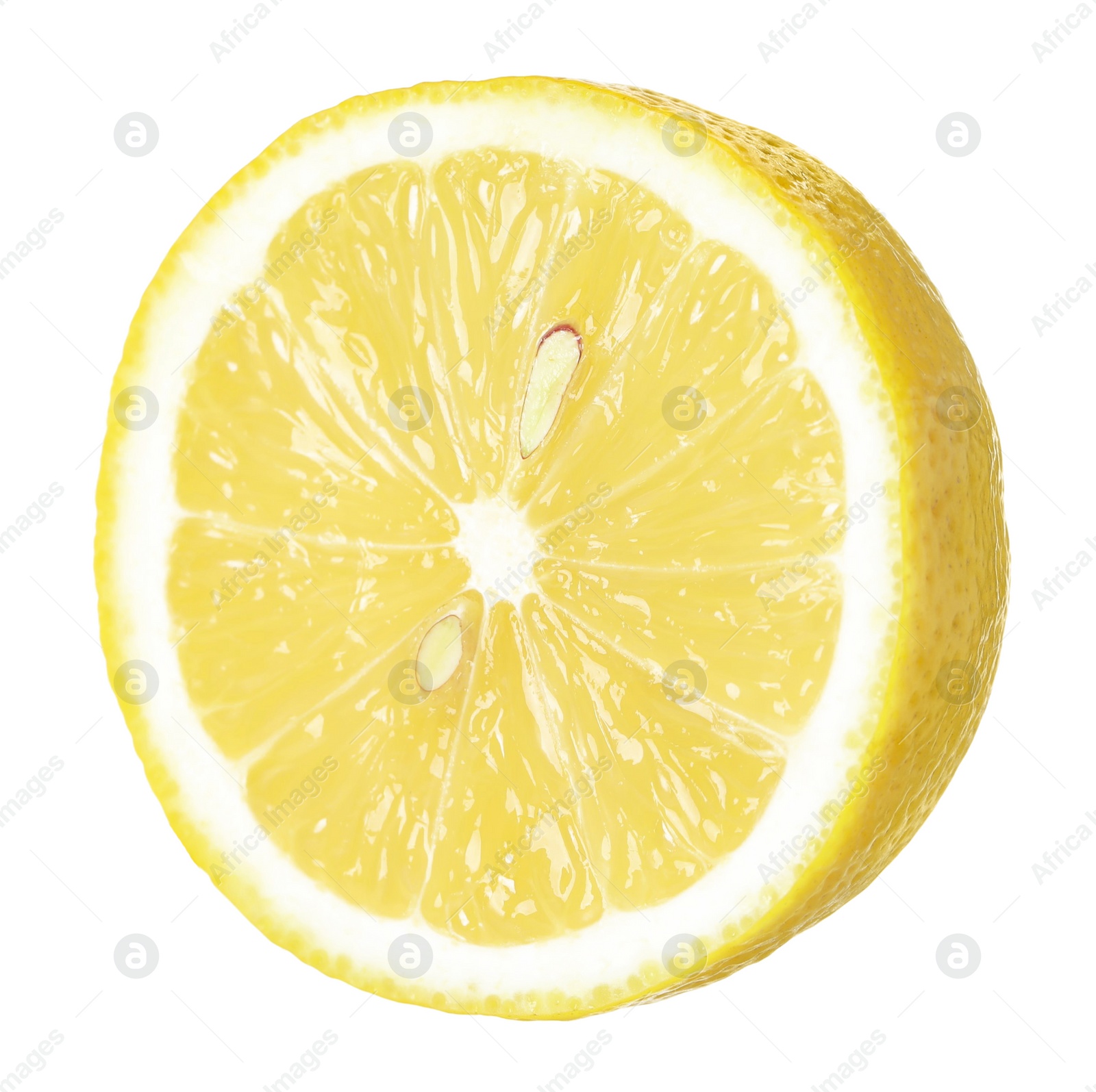 Photo of Half of fresh lemon isolated on white