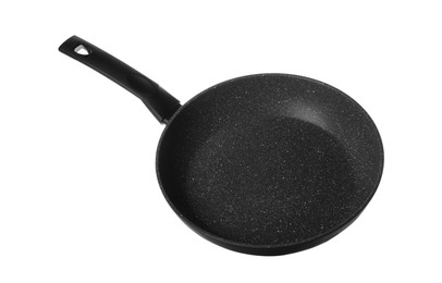 Photo of New non-stick frying pan isolated on white