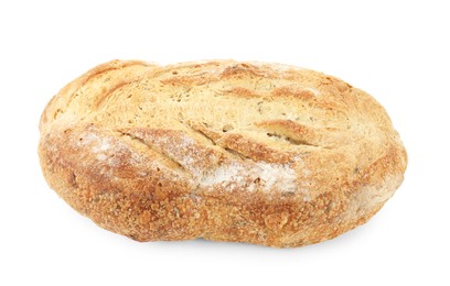 Freshly baked sourdough bread isolated on white