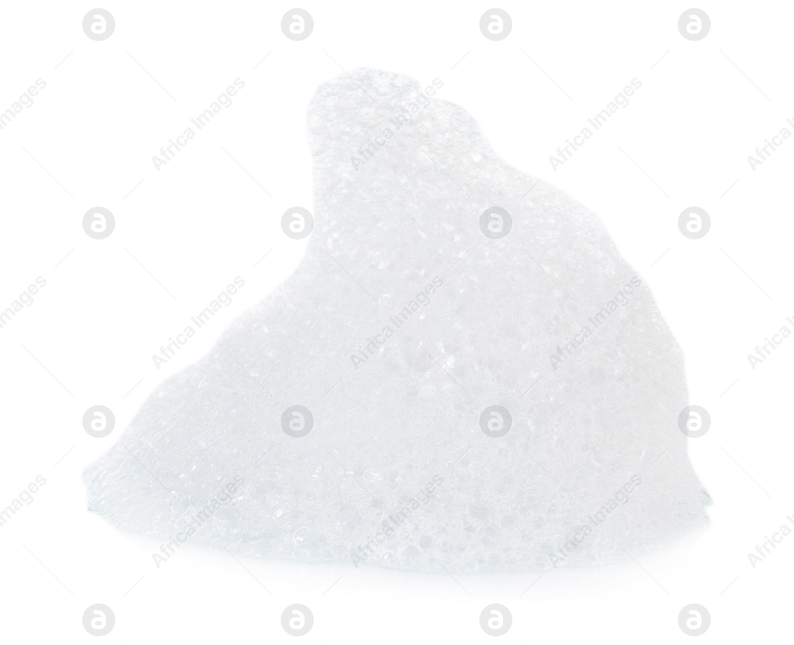 Photo of Drop of fluffy bath foam isolated on white