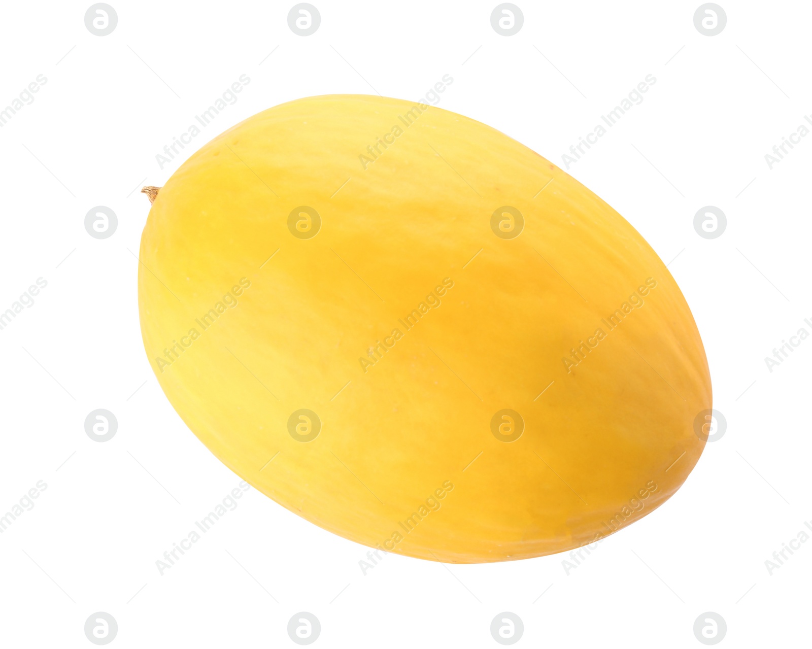 Photo of Whole tasty ripe melon on white background, top view