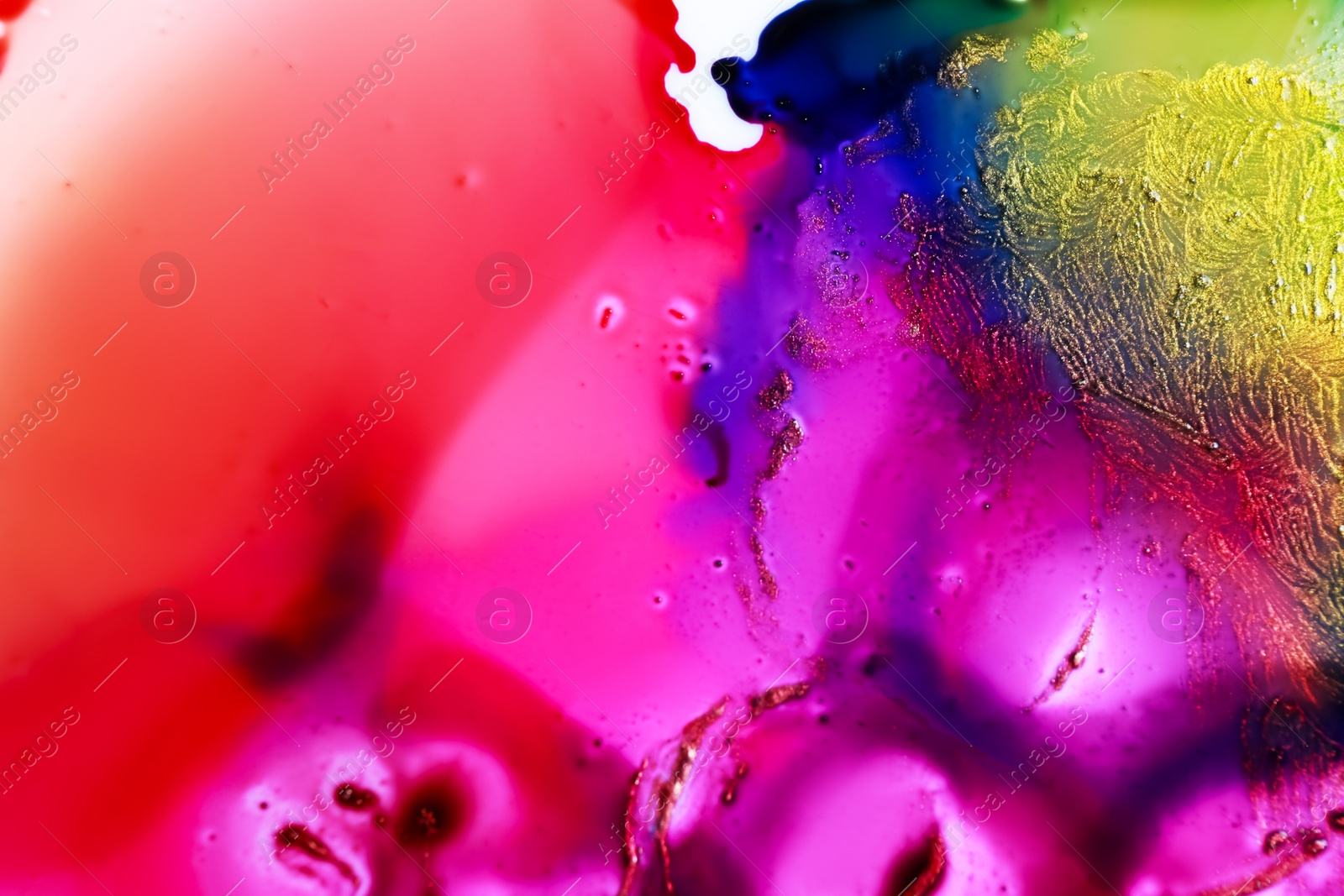 Photo of Beautiful abstract ink painting as background, top view