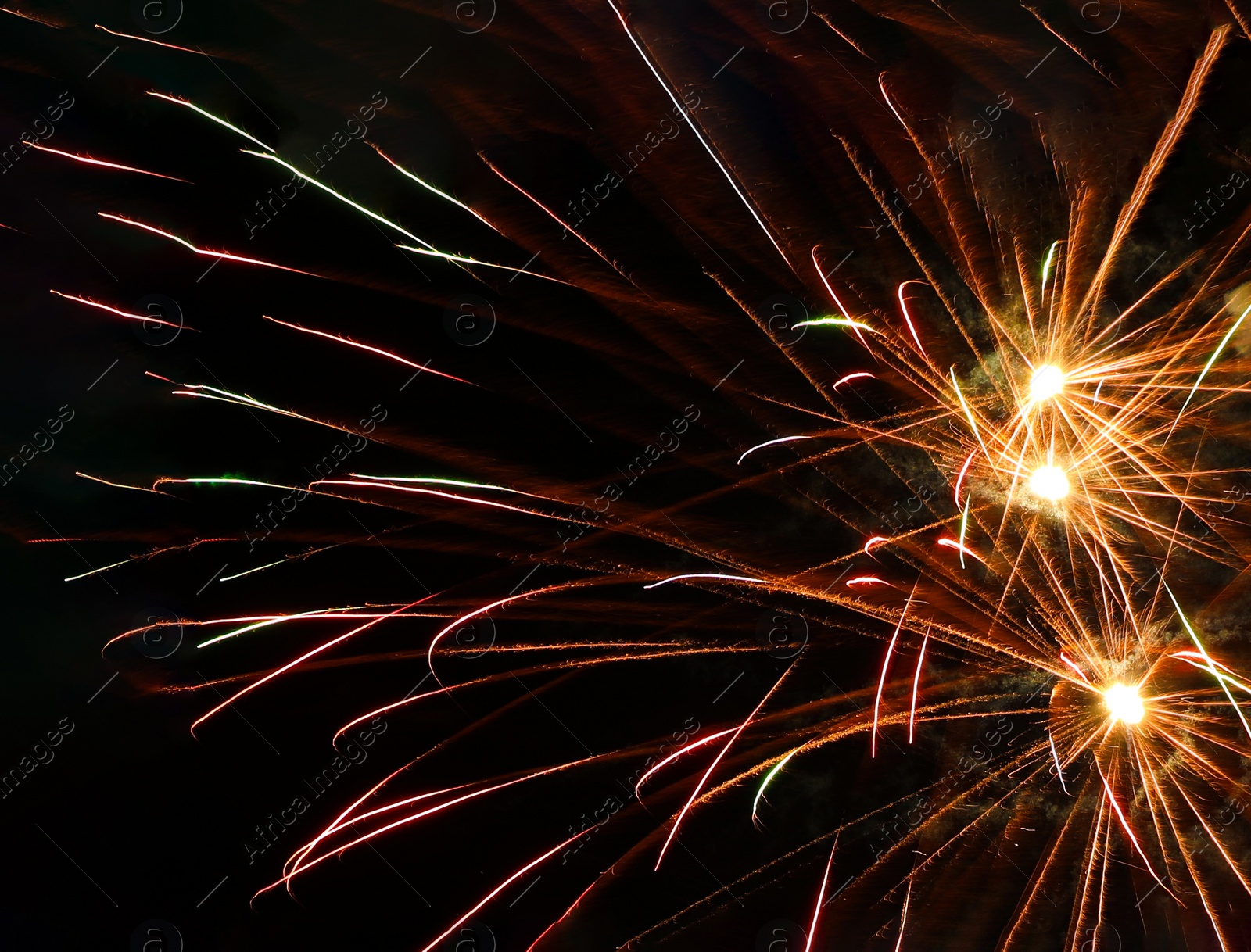 Photo of Beautiful bright firework lighting up night sky, closeup