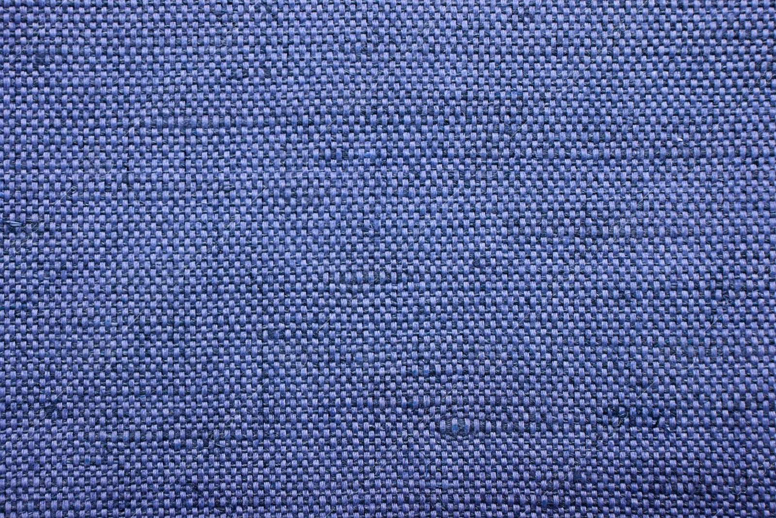 Image of Texture of blue burlap fabric as background, top view