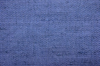 Image of Texture of blue burlap fabric as background, top view