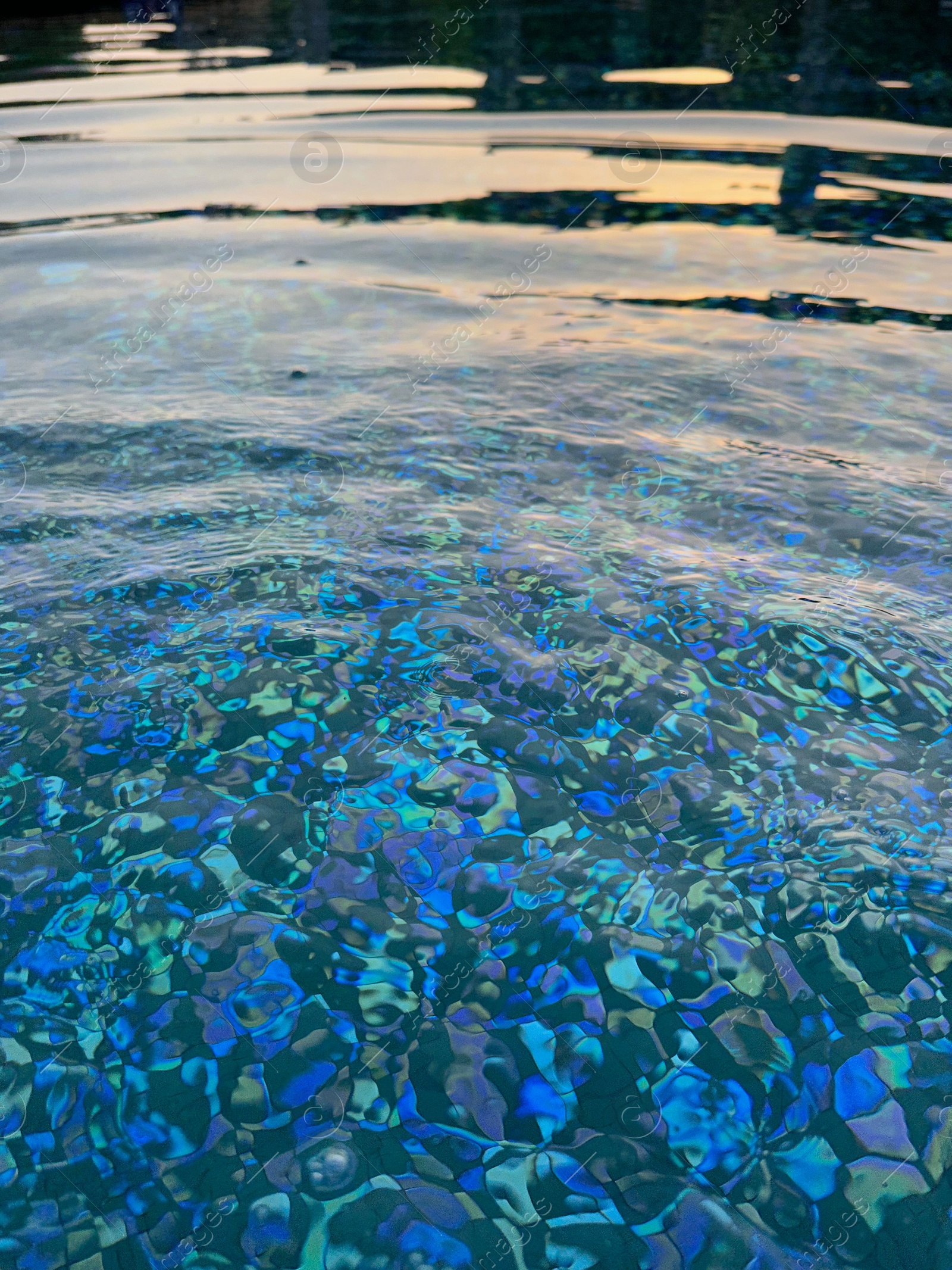 Photo of Clear rippled water in outdoor swimming pool