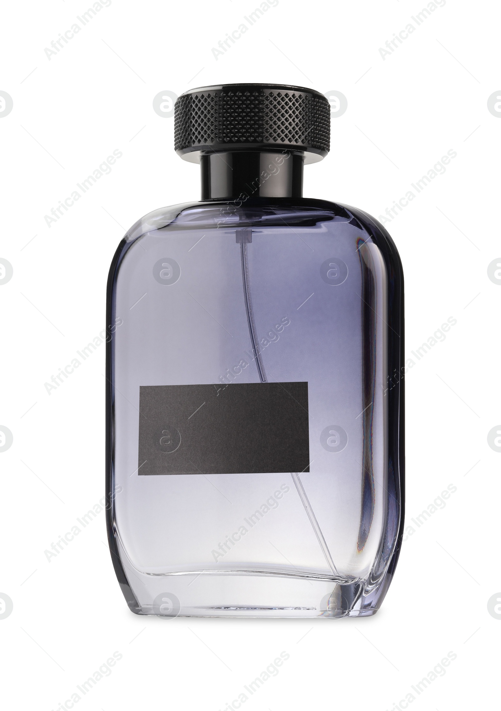 Photo of Luxury men`s perfume in bottle isolated on white