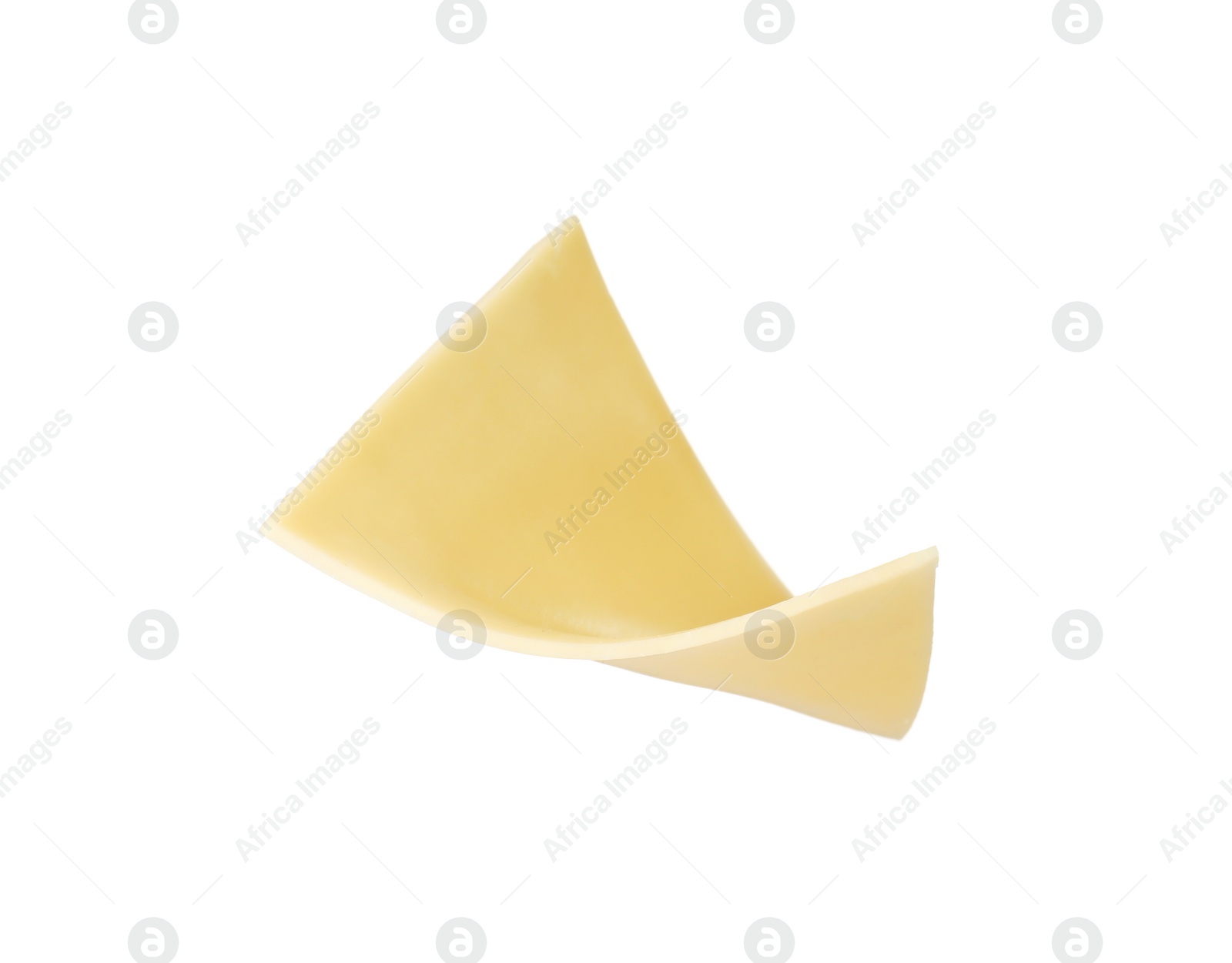 Photo of Slice of cheese for burger isolated on white