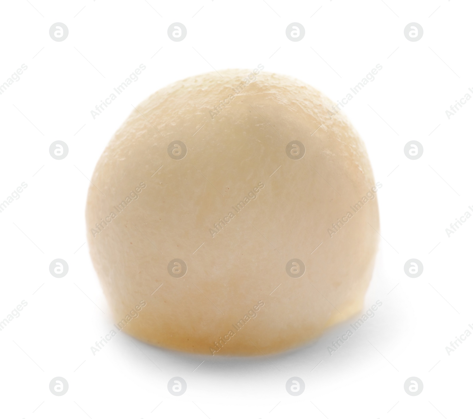 Photo of Tasty melon ball on white background, closeup