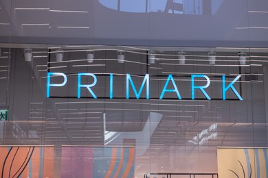 WARSAW, POLAND - AUGUST 05, 2022: Signboard of Primark clothing store in shopping mall