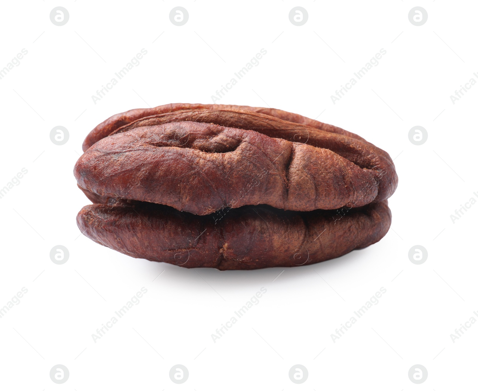 Photo of One tasty pecan nut isolated on white