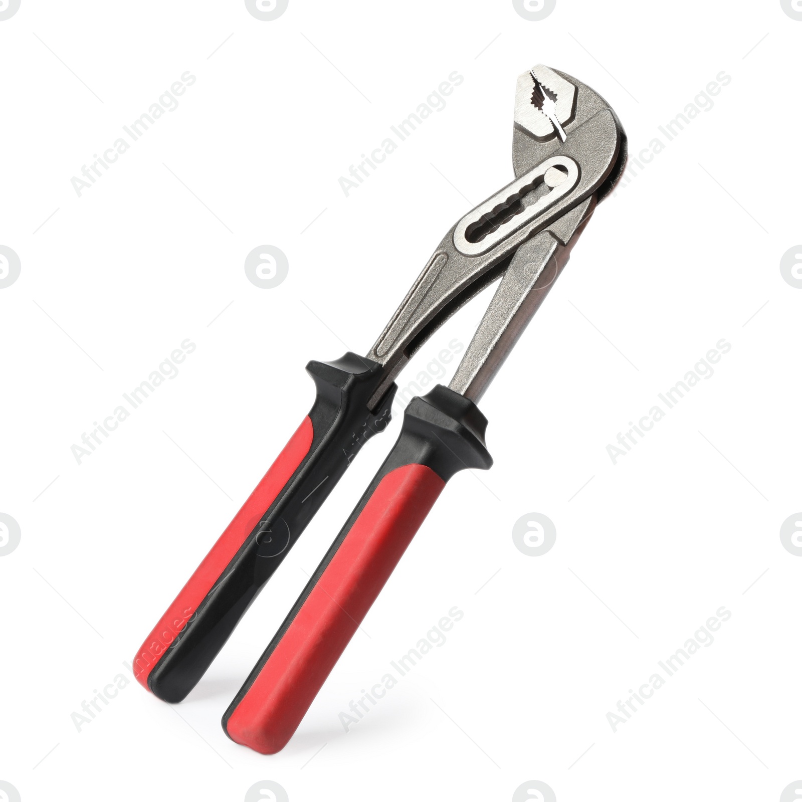 Photo of Adjustable pliers isolated on white. Construction tool